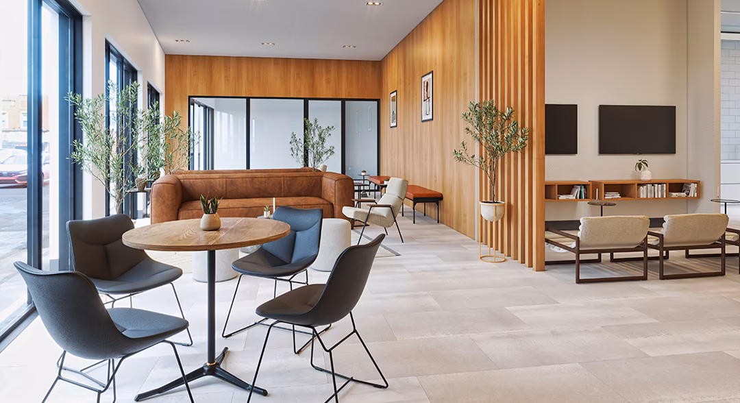 Interior lounge render for real estate marketing