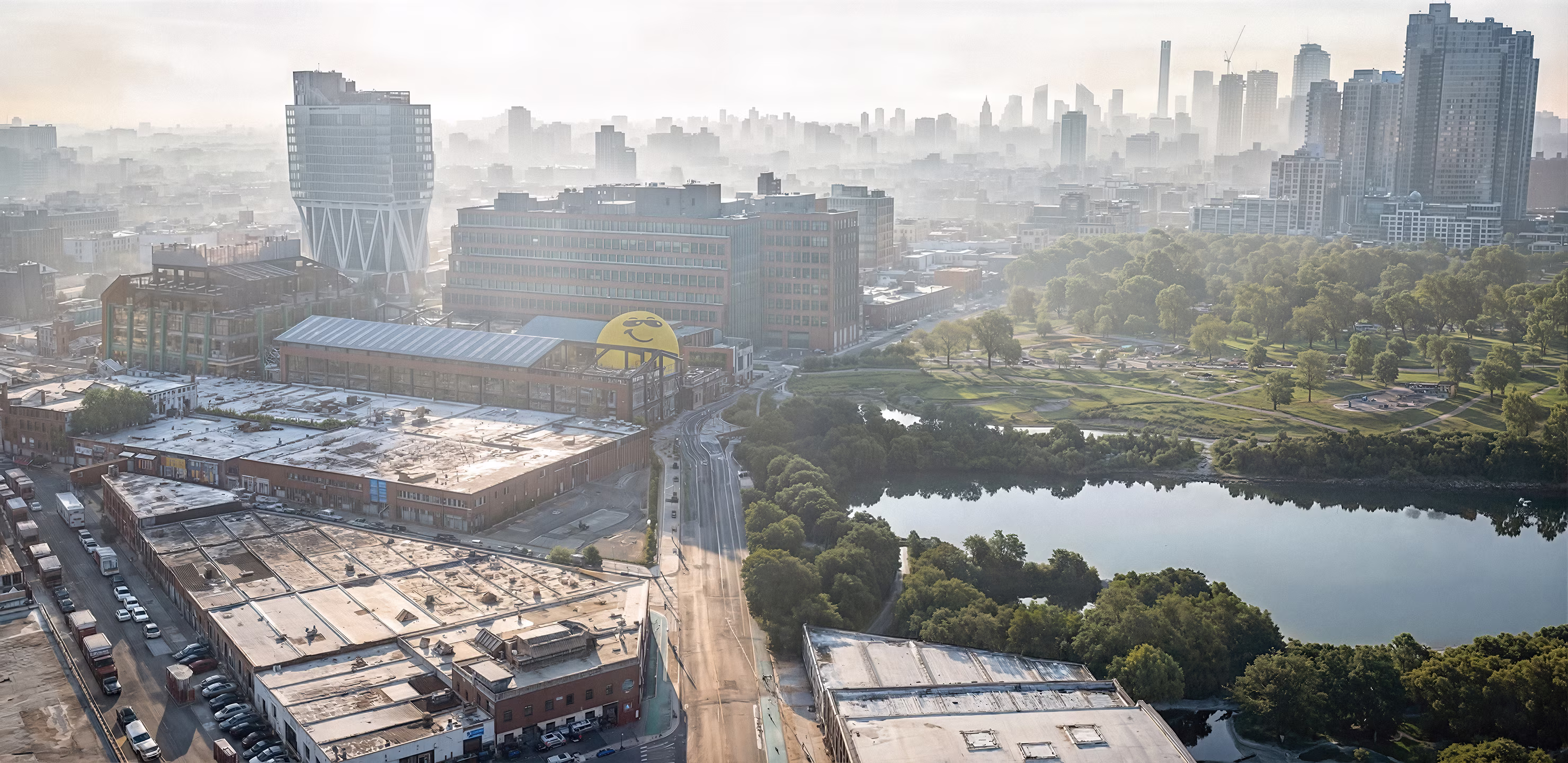 1 Kent Ave aerial rendering
